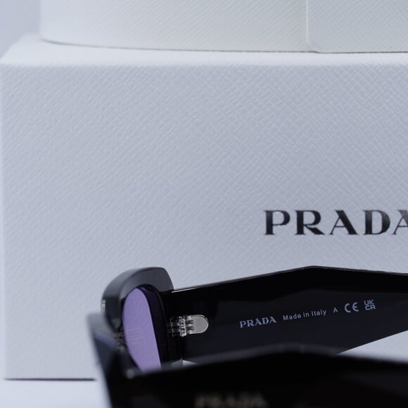 Final Price! Prada PR17WS 16K40J Black Violet Sunglasses - Picture 6 of 9